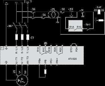 Diagram with Switch Disconnect Connection diagrams conforming to standards EN 954-1