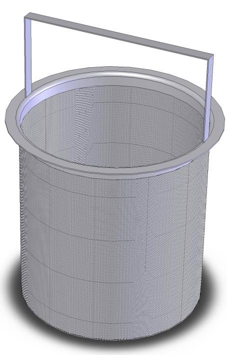 the particular construction of the concentric baskets for TF prefilters, allows to have a filtering surface that is about 1,5 times that of the equivalent standard basket for TF prefilters.