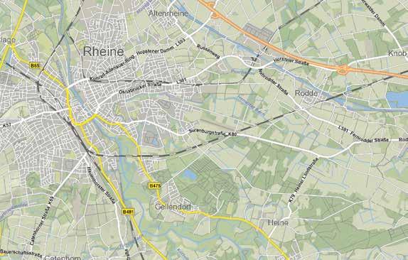 Route 2 Rheine Ibbenbüren Lengerich Karte 1 Kloster Bentlage Naturzoo Rheine Karte 2 Zugang zu den Bahnsteigen Rheine: Treppe, Aufzug vorhanden nur Güterverkehr Radstation am Bahnhof Verleih,