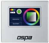 Ospa-DesignLine-LED 6 x 4 x 3 W RGB + Weiß Ospa-LED-Unterwasserscheinwerfer als energiesparende RGB-Strahler. Die Scheinwerferblende besteht aus hochglanzpoliertem Edelstahl.