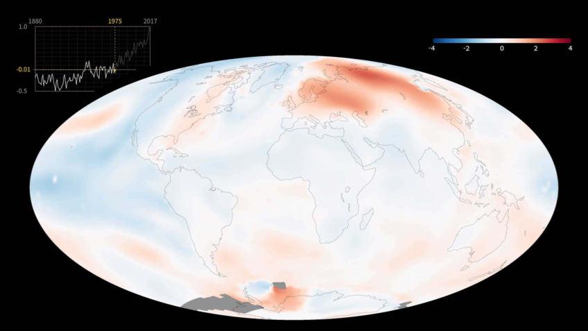 Weltweite Temperaturanomalie Temperaturänderung in C NASA's
