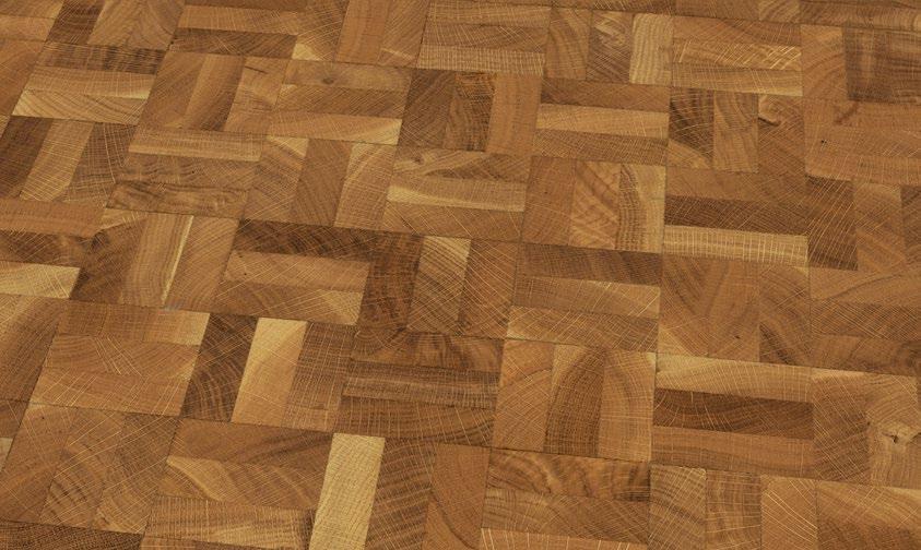 END GRAIN DESIGN OAK MIX Oak (an) in the mix is in principle unsorted. Sapwood and knots are allowed.