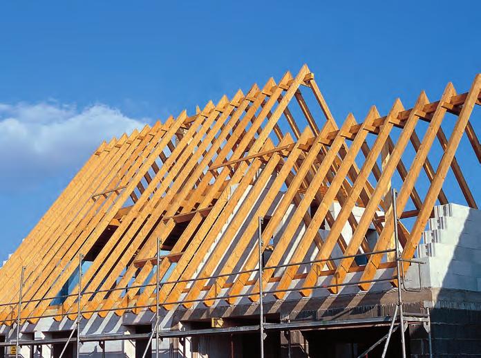 Passivhäuser umweltgerechte und ökologische Holzbauweisen Dachkonstruktionen Deckenkonstruktionen, u. a. Fichte / Tanne Standardlänge Systemlänge Breite Lagen St.