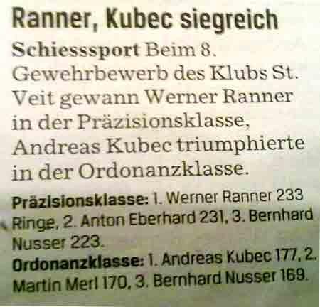Pressemeldungen 2010 KTZ vom 12. Dezember 2010 Seite 56 Kleine Zeitung vom Dienstag, 07.