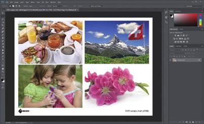 5 Die optimalen Einstellungen in Photoshop werden automatisch vorgenommen und das abgeglichene Bild wird mit bereits aktiviertem Softproof-Modus in Photoshop geöffnet.