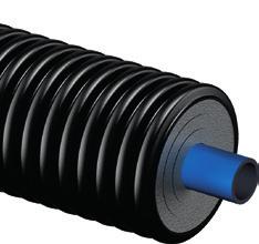 Das im Uponor Ecoflex Supra Standard / PLUS Rohr integrierte Frostschutzkabel gewährleistet den frostsicheren Transport von Trinkwasser auch in rauen klimatischen Umgebungen mit Temperaturen von weit