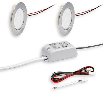 LEDSpot-Set FlatLine Auf Anfrage erhalten Sie komplette Sets, die die gewünschte Anzahl an LEDSpots, eine entsprechende Anzahl an Leitungssets und die benötigten LED-Treiber beinhalten.
