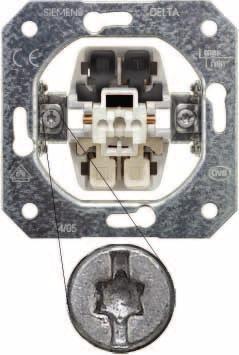Kombi-Schrauben für Torx T0- und Schlitzschraubendreher Z Einführung Geräteeinsätze für Schalter und Taster sowie alle