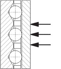 eingebauten Zustand 38-1 F F F F Das Kugelprinzip spielfrei Das Drehmoment wird über Kugeln über - tragen, die durch Tellerfedern in V-förmige Nuten gepresst werden.