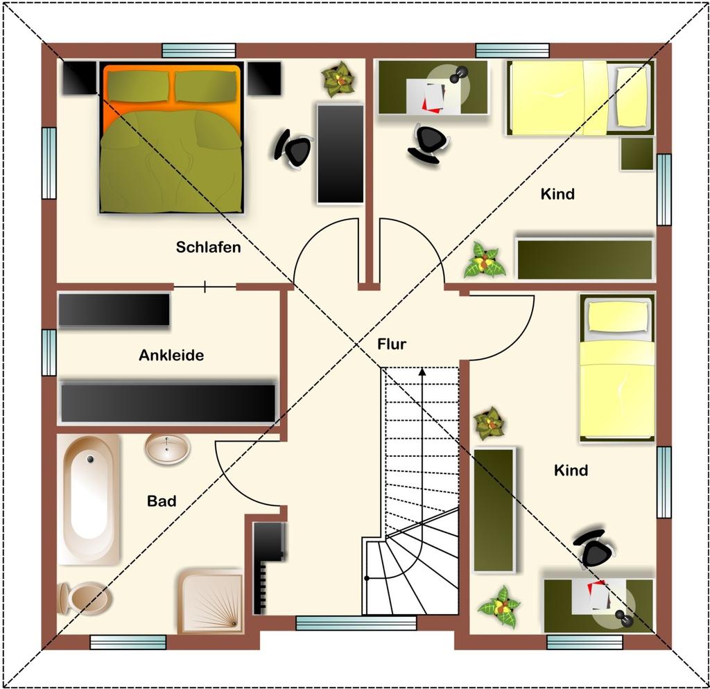 6,51m² Diele - 12,99m² Gäste Bad - 4,02m² Obergeschoss