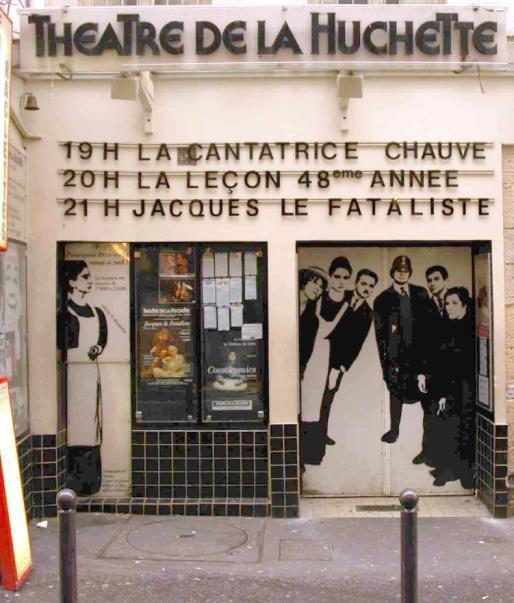 Theatre de La Huchette Das Théatre de la Huchette ist ein kleines Theater, das im 5. Arrondissement in Paris liegt.