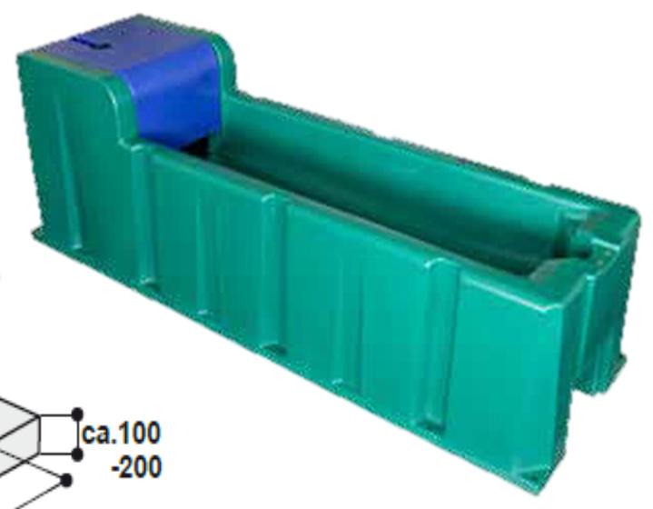 UV-beständigem Polyethylen für Bodenbefestigung Länge 2,30 m,