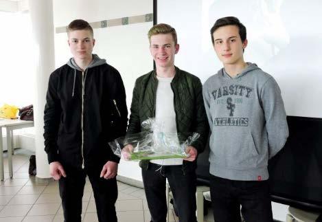 Preis Einen Besuch im Kletterwald gewannen Julian Aconi, Lukas Hergert und Pascal Lech von der Oberschule Pingel