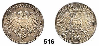 61 Lippe (-Detmold), Fürstentum Leopold IV. 1904 1918 515 78 2 Mark 1906.