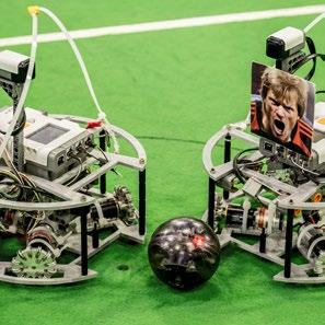 gegeneinander Fußball Rescue Roboter simulieren