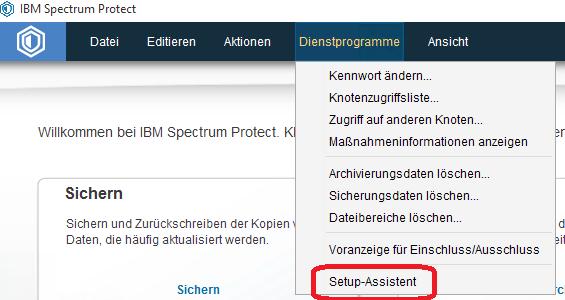 4. Einrichtung der TSM-Dienste zur automatischen Sicherung Achtung: Diese