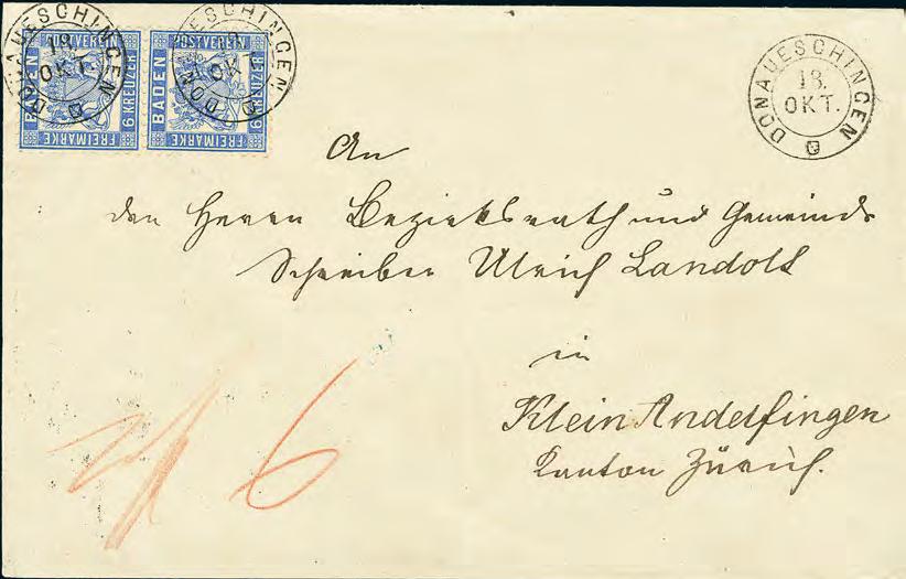 Ausgaben 1862 1868 113 303P 6 Kr. hellultramarin, senkr.