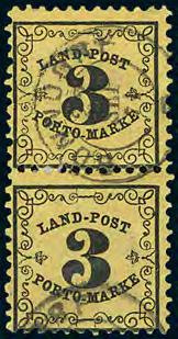 Landpost-Portomarken 139 372 373 374 372P 3 Kr. a.