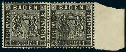 Ausgaben 1860 1862 71 182 182P 1 Kr. schwarz, ungebr.