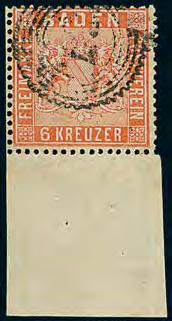 Kabinettpaar als seltene Mehrfachfrankatur auf Nachnahmebrief (Hülle) aus Carlsruhe ( 24 ) nach Stockach, sign.