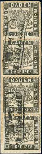 Ausgaben 1862 1868 97 266 266P 1 Kr. schwarz, ungebr.