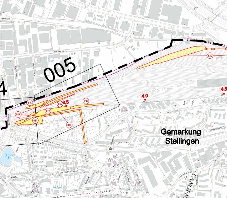 Baustraßen Variantenuntersuchung für die Zufahrt zum Trogbauwerk Gleis 98 (BE-Fläche 11) Variante 1.0 V 1.