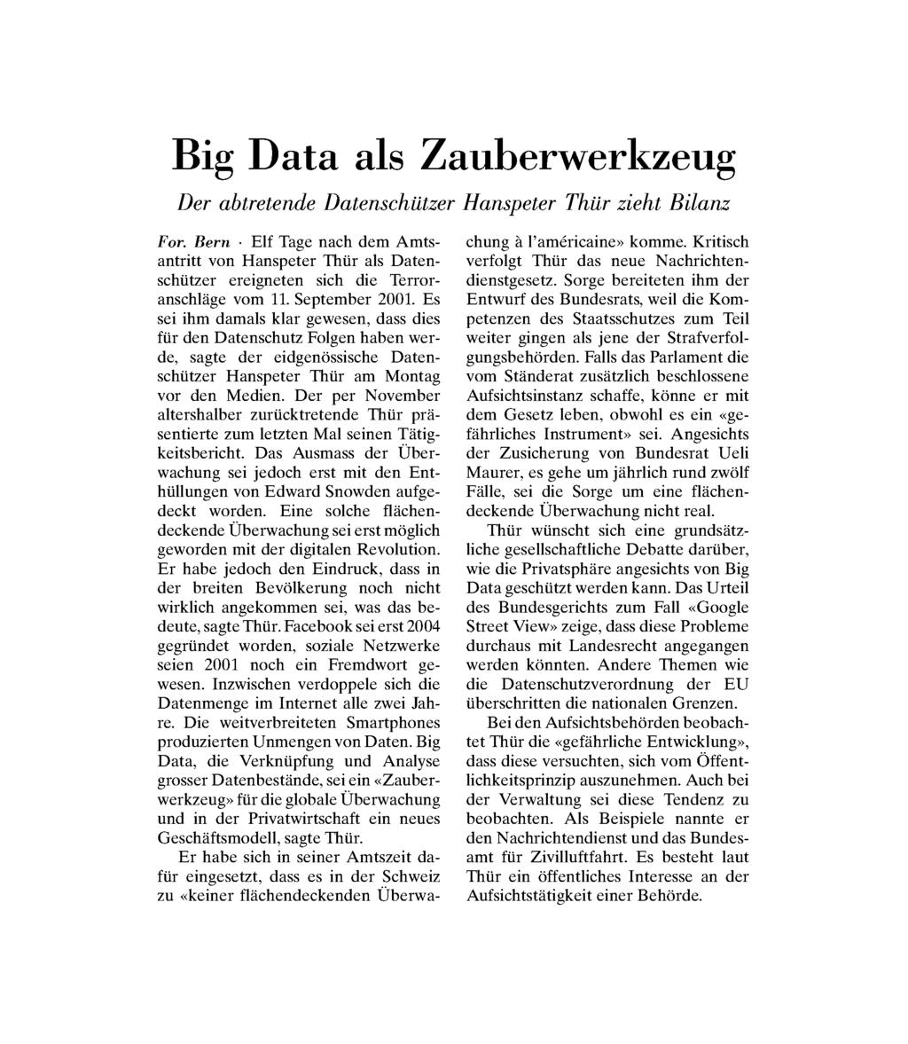 Big Data als Zauberwerkzeug.