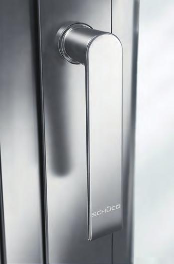 And the universal design allows a uniform appearance, not only for handles, but also for opening types and for all applications within the Schüco window and door systems.