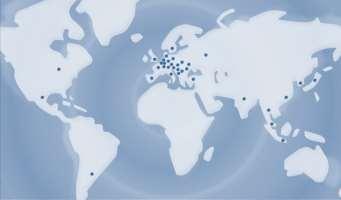 Gruppe International aufgestellt Globales Produktions- und Vertriebsnetz mit Tochtergesellschaften in der ganzen Welt, um