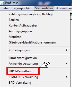 HBCI-Verwaltung aus. 7.