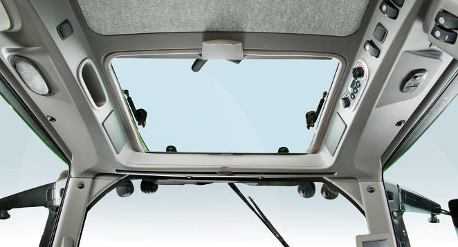 Kabine Ausstattung - Beste Rundumsicht - Glasdach - Aufstellbare Frontscheibe