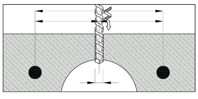 Zwischen- und Randabstand von Ankern und zwischen Ankergruppen in Spannbeton-Hohldeckenplatten