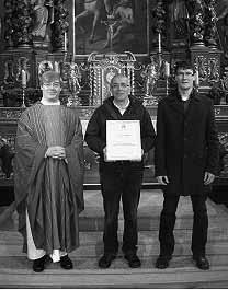 40 Jahre Kirchenchor Kippel Anlässlich des Gottesdienstes vom 2. Adventssonntag wurde Andreas Murmann für seine langjährige Treue zum Kirchenchor geehrt.