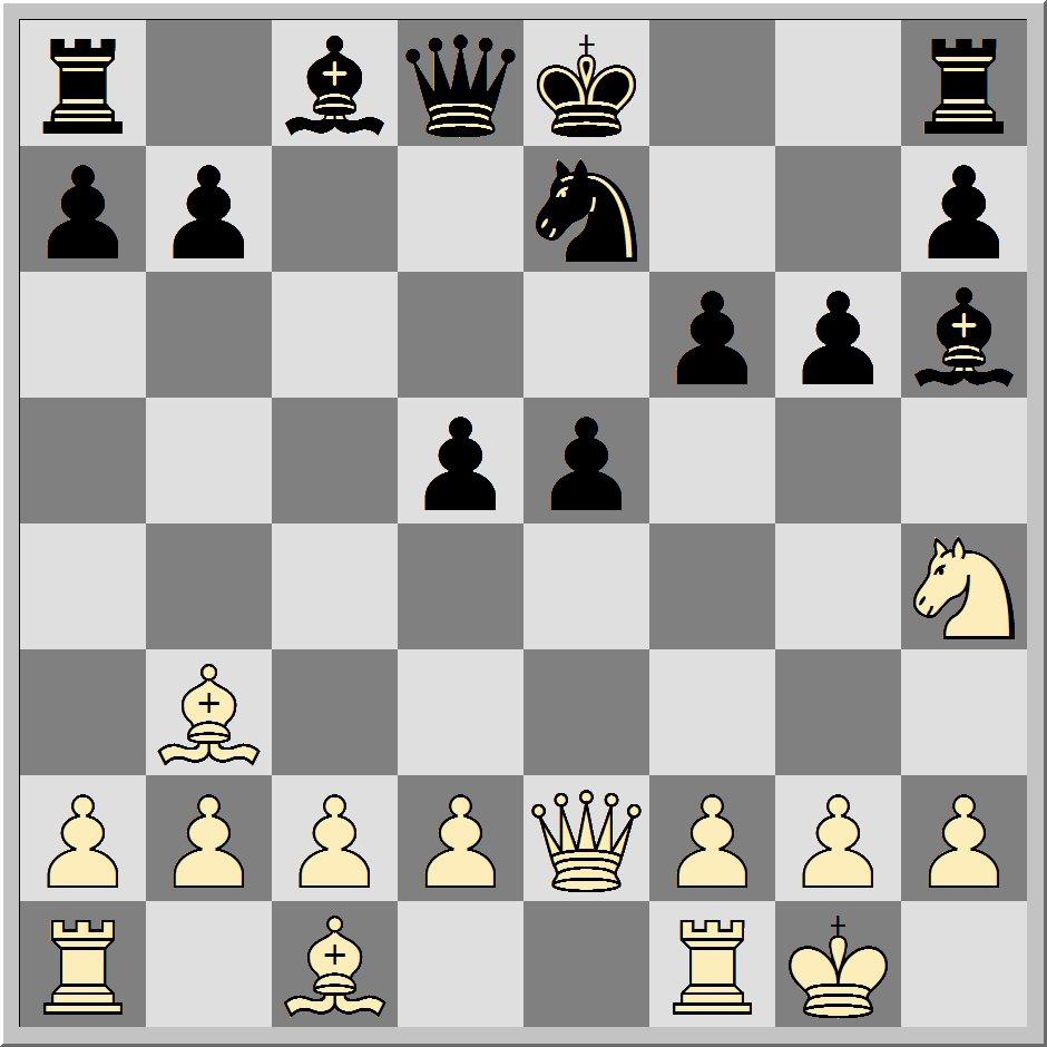 Kelemen,Norbert - Glatting,Gerhard (Spanisch) th 1.e4 e5 2.Sf3 Sc6 3.Lb5 Sd4 4.Sc3 c6 5.Lc4 f6? Schwarz wählt eine fragwürdige Art um e5 zu decken. [Nach 5...Lc5 6.d3 (6.Sxe5?