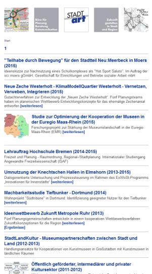 Gutachten Kulturwirtschaft (Einbeziehung der Kulturwirtschaft) Ergebnis: Mit der Erstellung eines Gutachtens zur Kultur- und Kreativwirtschaft in Lippstadt wurde das Dortmunder Büro STADTart