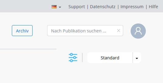 5 Einstellungen der Bibliothek In der Bibliothek können Sie bestimmte Einstellungen vornehmen, um die Anzeige Ihren Bedürfnissen anzupassen (s. Abb. 7).