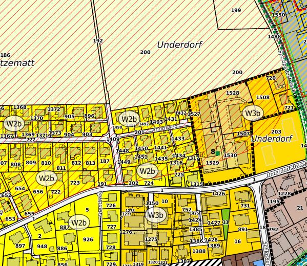 Gestaltungsplanpflicht im Gebiet Ahornweg für die Parzellen Nrn.