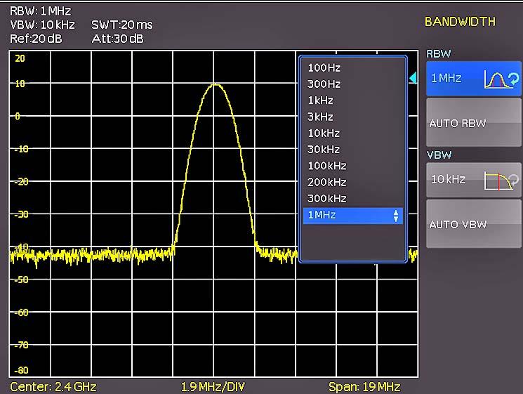 Instrument functions low pass filter inserted between the video signal and the display.