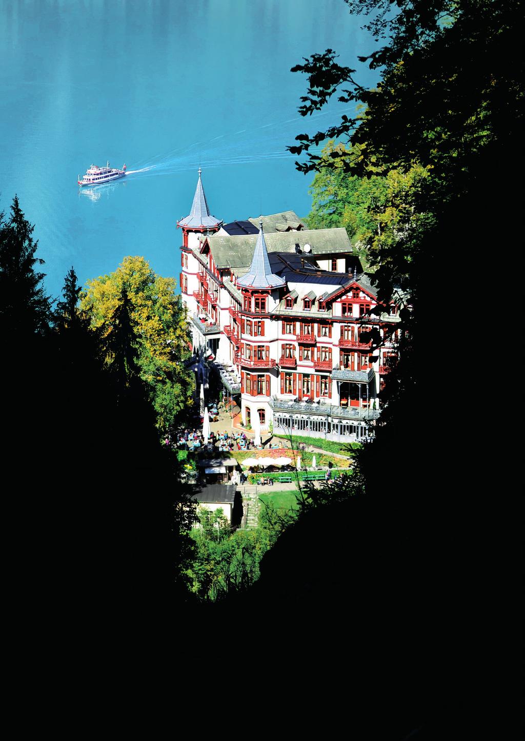 Das historische Grandhotel Giessbach am Brienzersee ist unsere letzte Bleibe auf der ViaCook Geführte Kultur-Wanderreisen mit