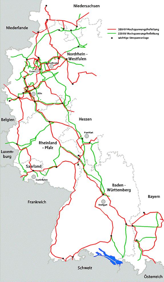 Transportnetz von Amprion in Kennzahlen Größtes Transportnetz in Deutschland mit 12.