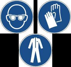 3 Hinweise zur Bedienungsanleitung Schutzausrüstung Diese Gebotszeichen weisen Sie darauf hin, dass Ihre persönliche Schutzausrüstung zu tragen ist.