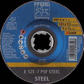 Schruppscheiben Universal-Linie PSF PSF STEEL Schruppscheibe für Stahl mit hoher Schleiffreudigkeit und guter Standzeit.