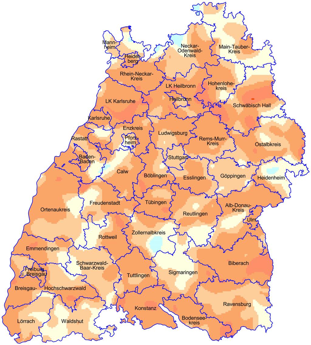 Wohnungsnachfrageentwicklung Kleinräumige Bevölkerungsentwicklung 2005 bis 2015 Baden-Württemberg