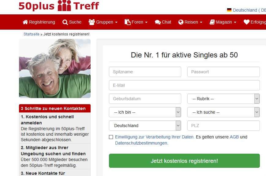 Internetseiten für Senioren 50Plus-Treff (www.