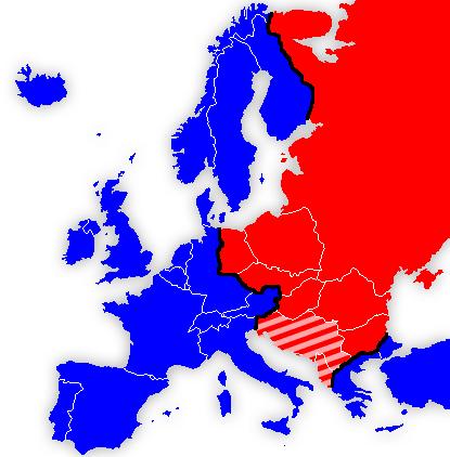 Norwegen Belgien Italien Frankreich Portugal Niederlande Der kalte Krieg beginnt.