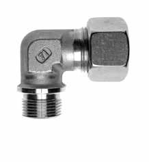 NC-Einschraubverschraubungen NC Male adaptor fittings Racores para roscar NC Winkel-Einschraubverschraubungen Abdichtung durch Dichtkante Form B nach DIN 3852-2 Male adaptor elbow fittings sealing