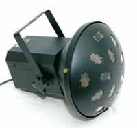 - 18 gobo, 12 full colours, 2 half colours, 4 four-colour gobo and 2 white gobo - two buttons: sound-to-light or normal gobo-rotation - delivery inclusive power plug CODE
