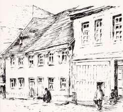 Zwei vordere, 1 hinteres Gebäude nach 1700 und vor 1730 Nr.