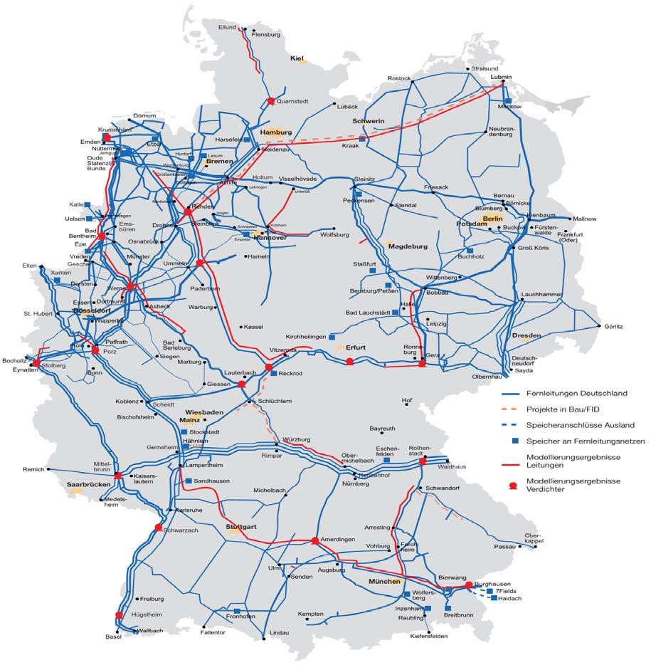 Ergebnisse des Netzentwicklungsplans Szenario I 2022 Zusätzliche Verdichterkapazität