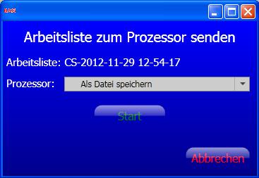 3. Im Dialog-Fenster entweder Als Datei speichern oder MR.SPOT auswählen (Liste wird angezeigt, wenn vorhanden) und Start drücken. 3a) Als Datei speichern: i. Einen Ort zum Speichern der Datei wählen.